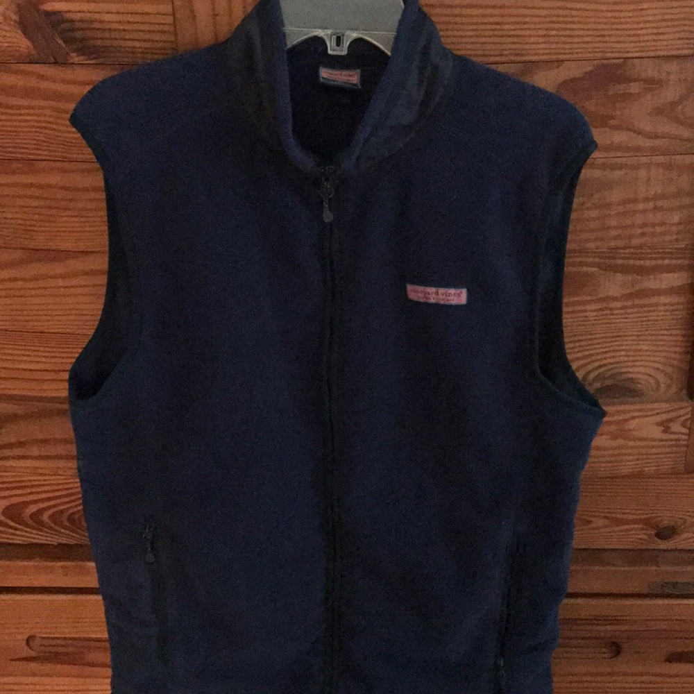 Navy fleece vest